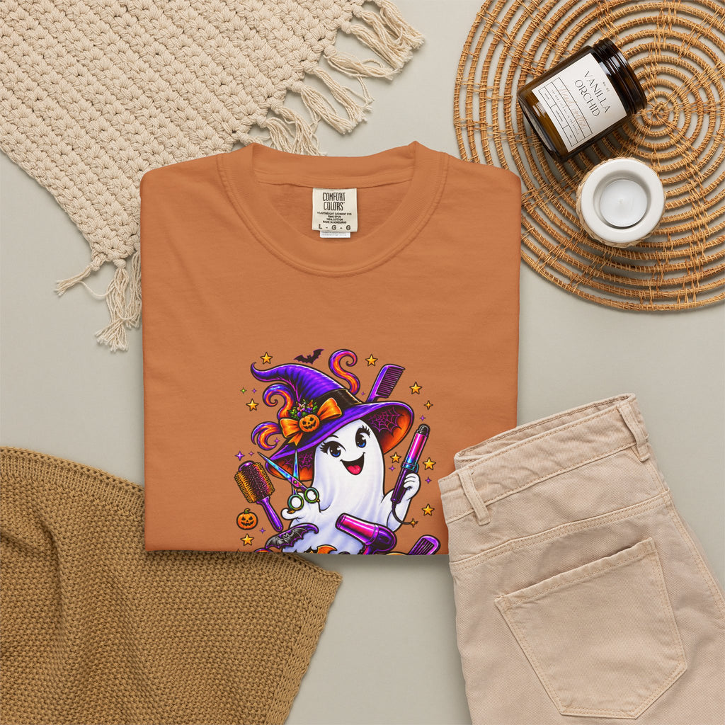 Spooky Stylist Halloween Tee – Adult Unisex Beauty Salon Party Shirt