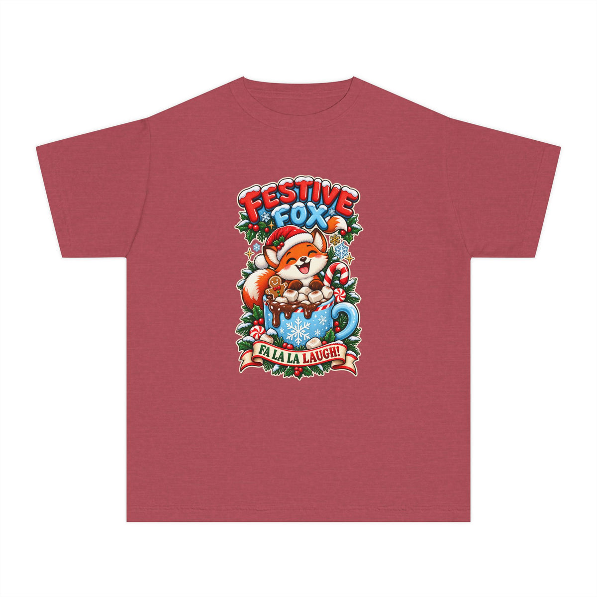 Festive Fox “Fala La Laugh!” Youth Christmas Tee