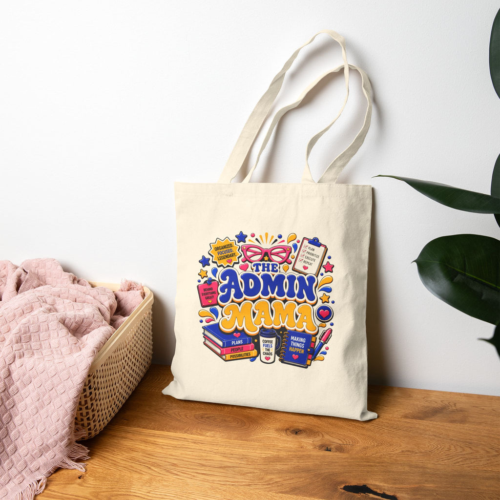 Admin Mama – Funny Office Administrator Gift - Canvas Tote Bag
