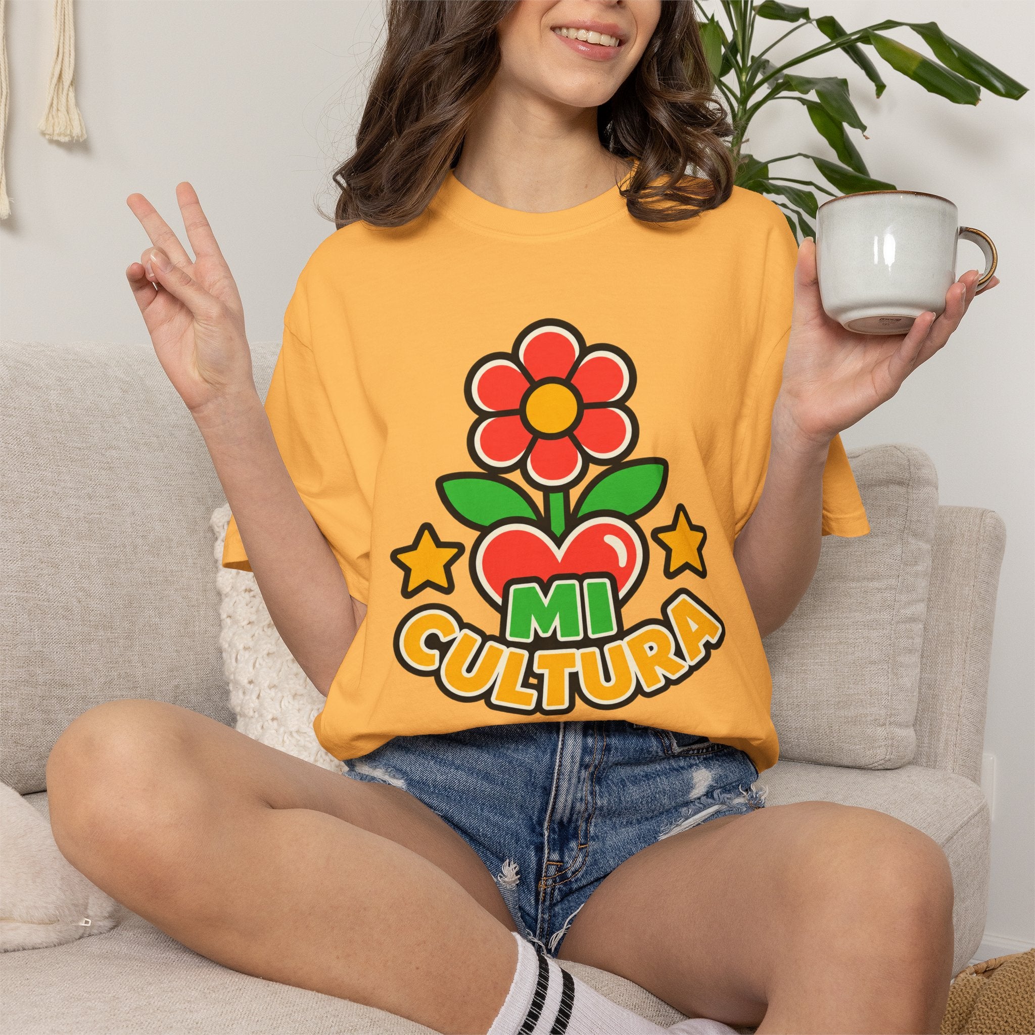 Mi Cultura Latino Heritage Heavyweight Tee 🌺❤️