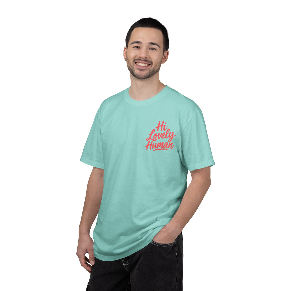Hi Lovely Human Navy Garment-Dyed Comfort Colors® T-Shirt