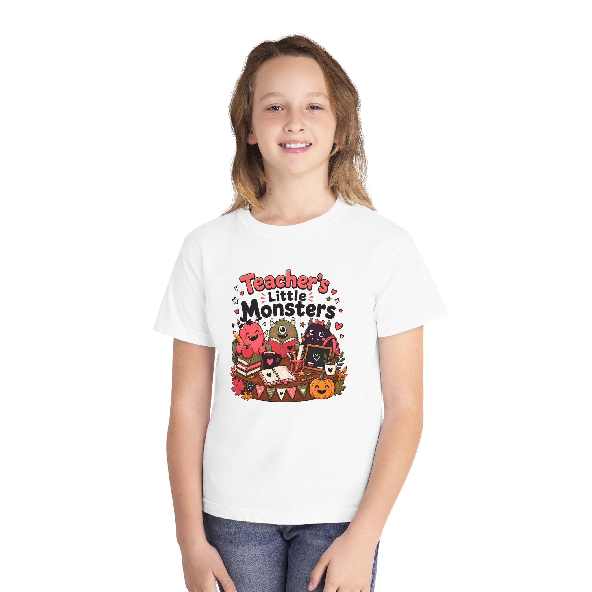 Teacher’s Little Monsters Youth Retro Tee 🍎📚