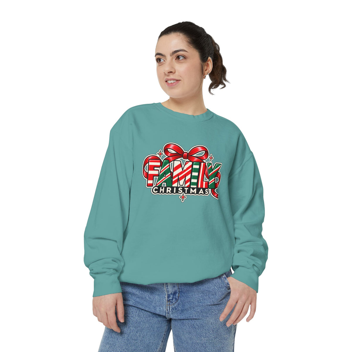 Family Christmas Candy Cane Holiday Sweatshirt