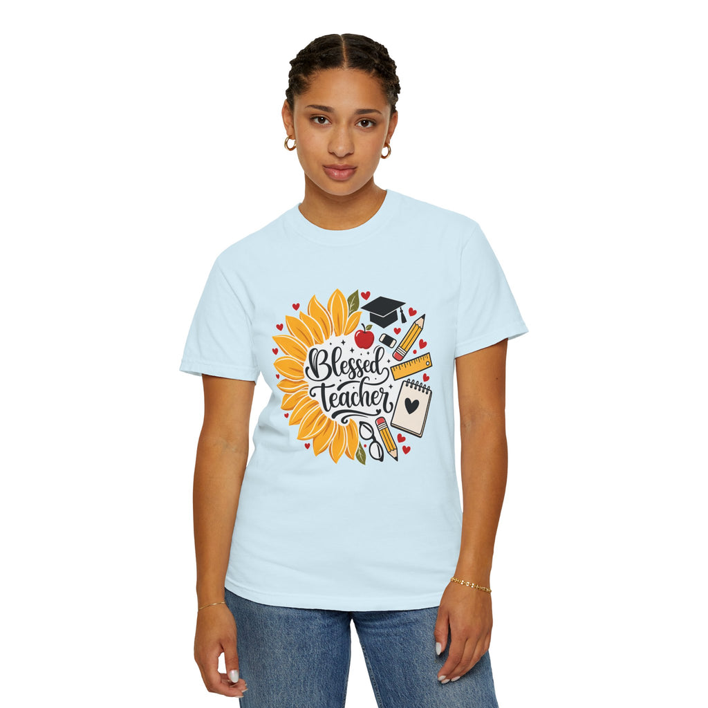 Blessed Teacher Heavyweight Tee 🌻📚✏️