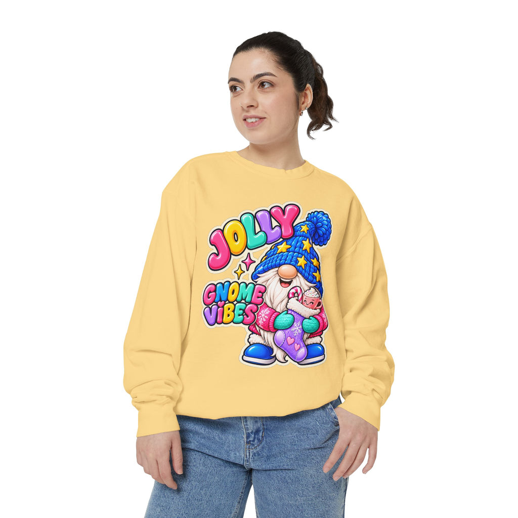 Jolly Gnome Vibes Christmas Sweatshirt