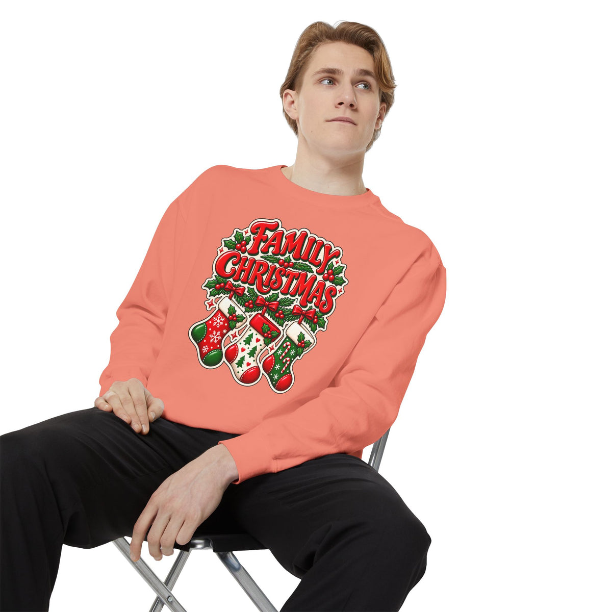 Family Christmas Stocking Holiday Sweatshirt