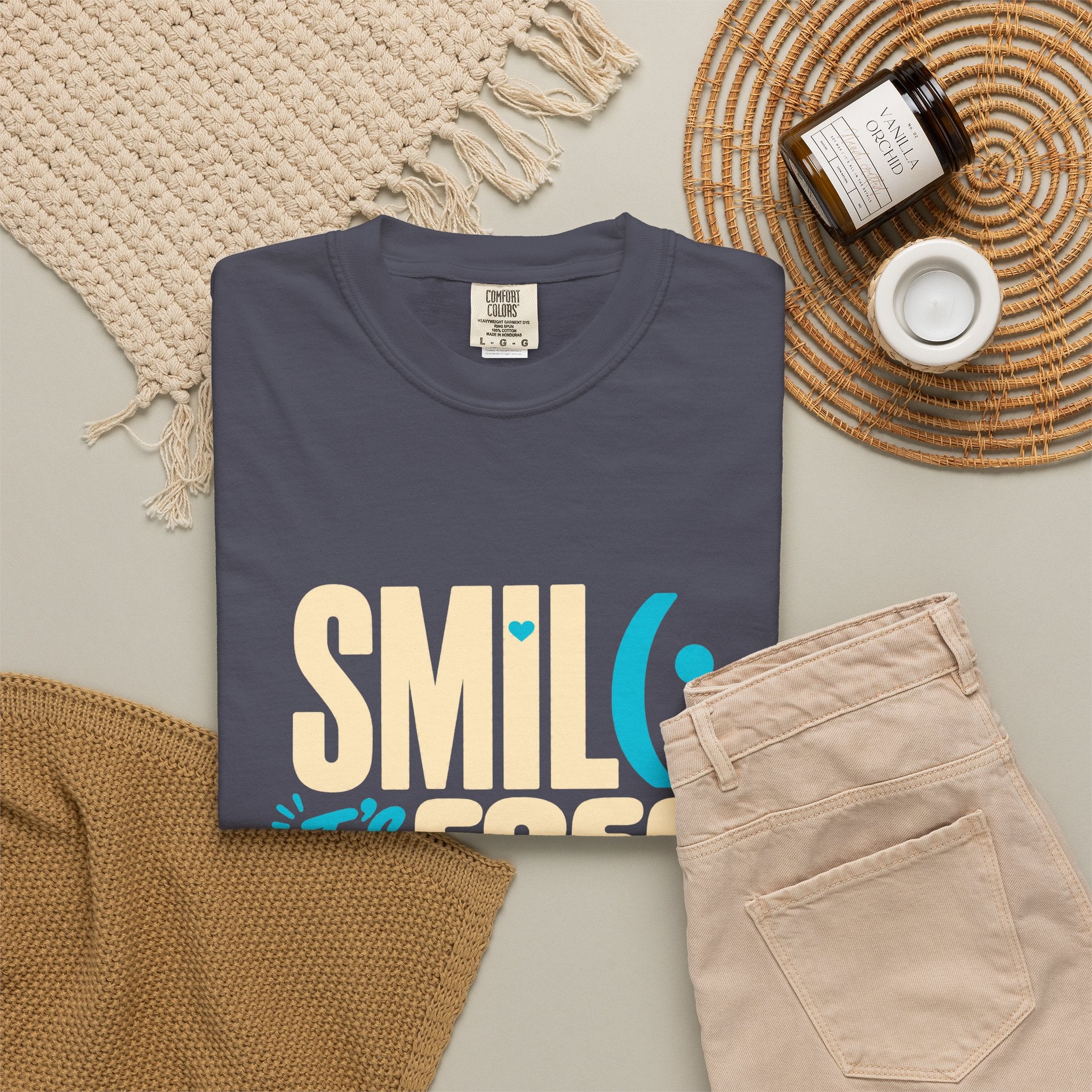 SMIL(: It’s Free Garment-Dyed Graphic Tee