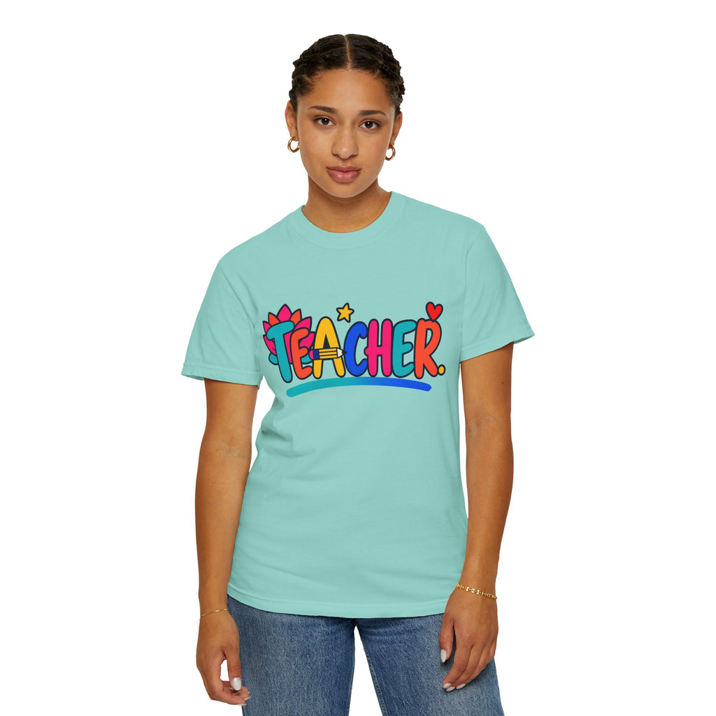 Colorful Teacher Comfort Colors® Heavyweight Tee 🍎✏️