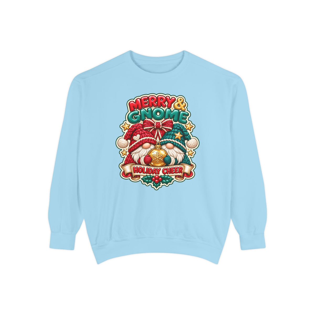 Merry and Gnome Holiday Cheer Sweatshirt — Cute Christmas Design