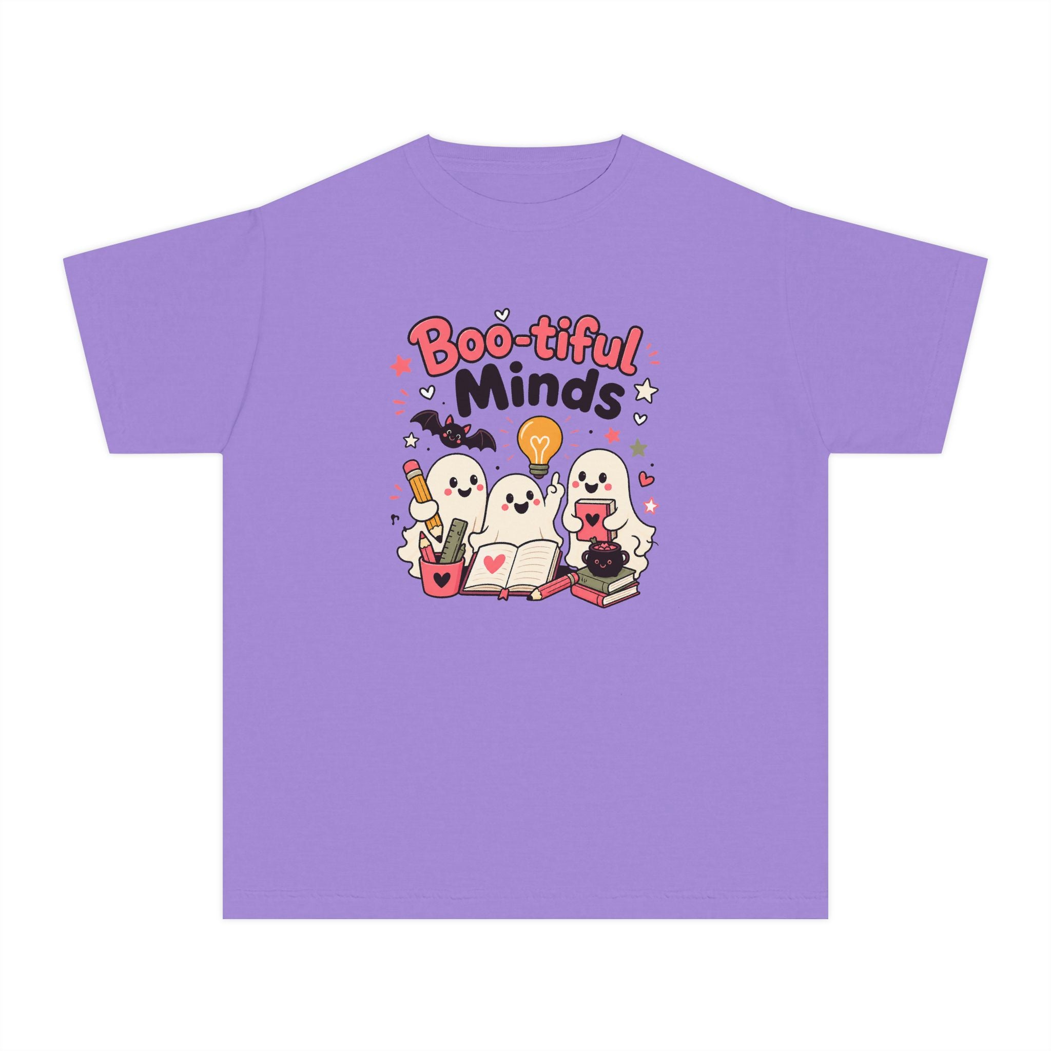 Boo-tiful Minds Youth Halloween Learning Tee 👻💡