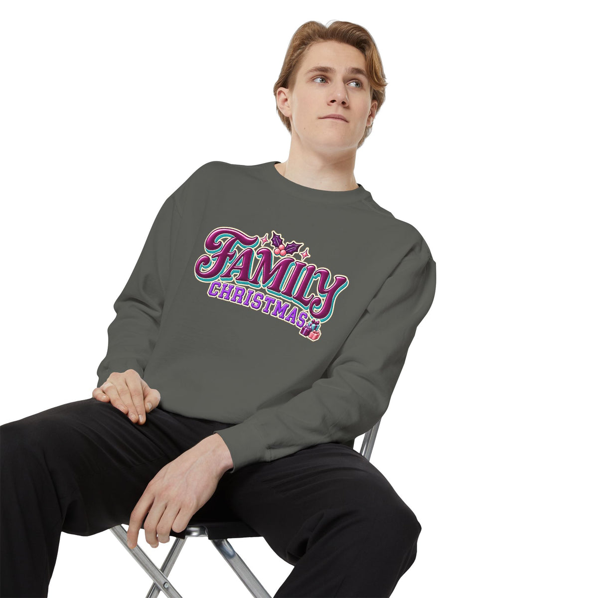 Family Christmas Retro Holiday Sweatshirt