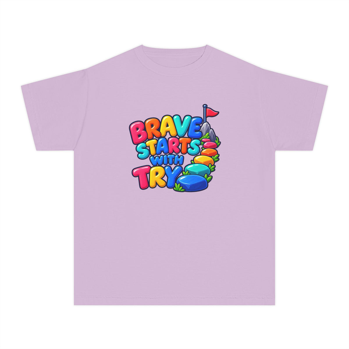🏔️ Brave Starts With Try Youth Tee