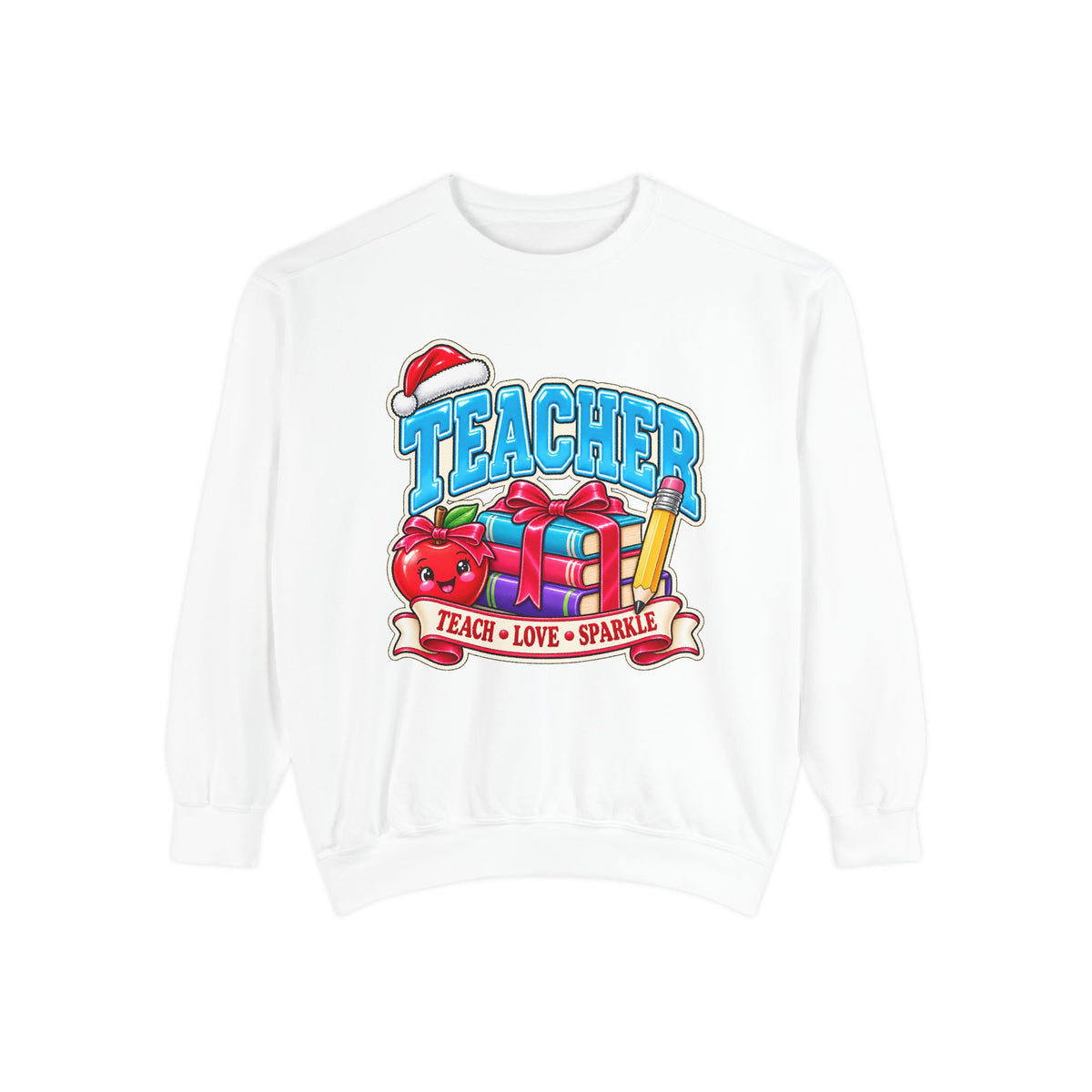 Teach • Love • Sparkle Christmas Teacher Sweatshirt