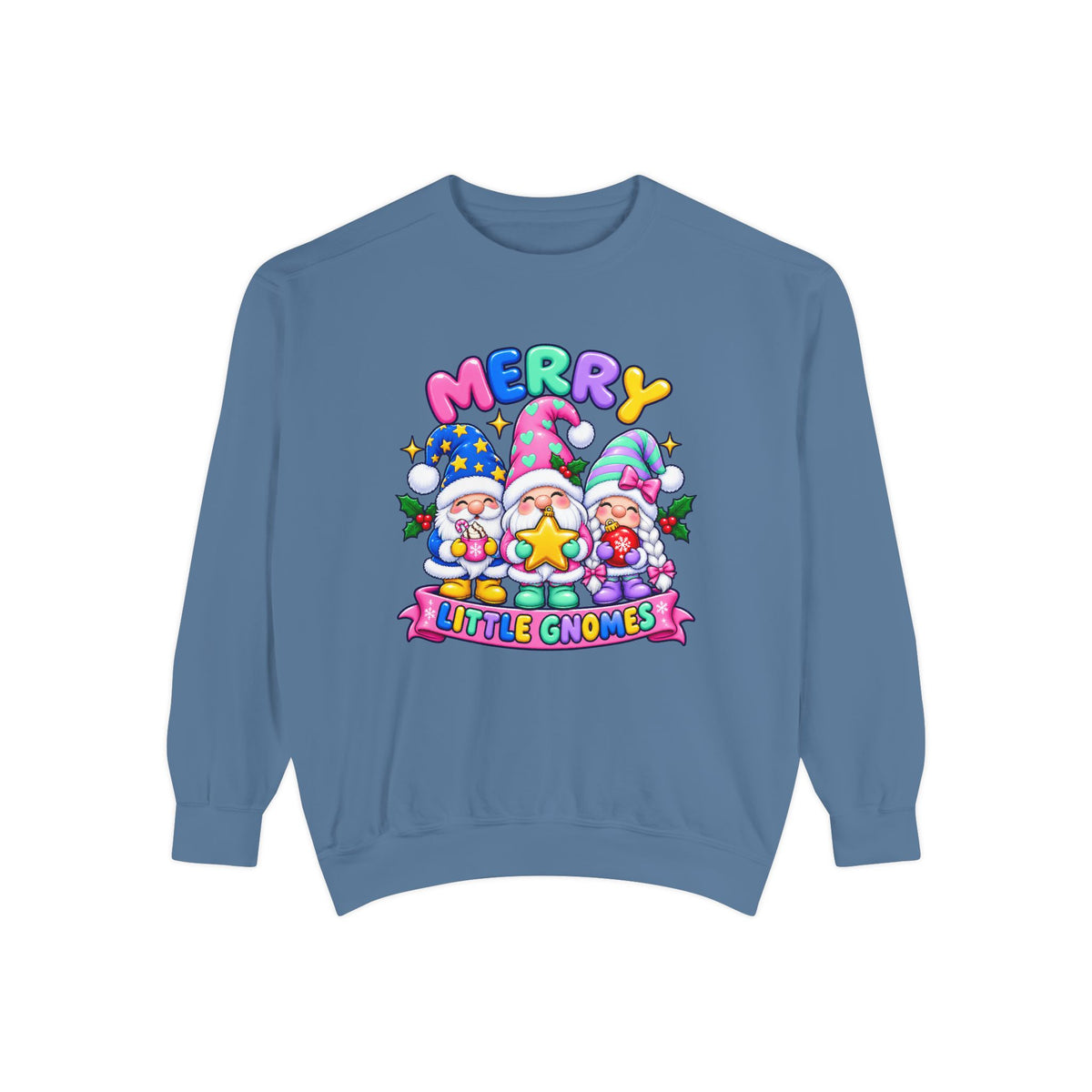 Merry Little Gnomes Sweatshirt Cute Christmas Holiday Crewneck
