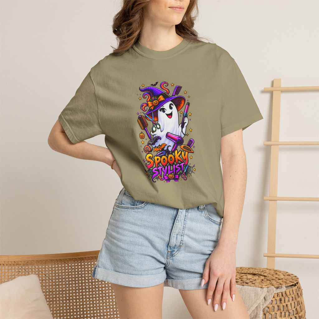 Spooky Stylist Halloween Tee – Adult Unisex Beauty Salon Party Shirt