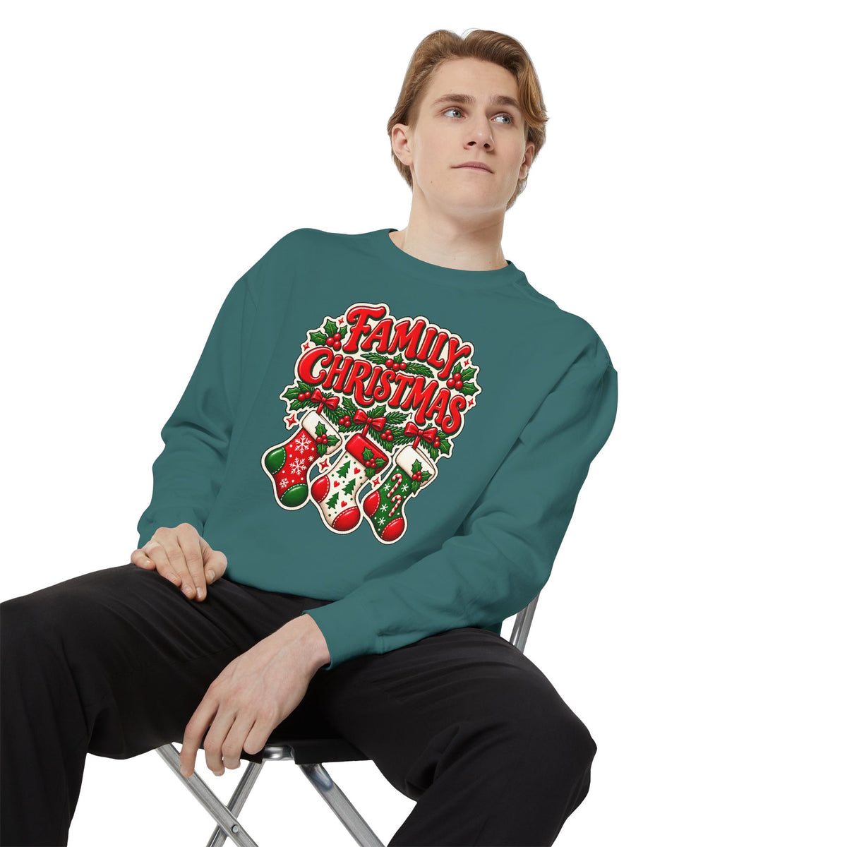 Family Christmas Stocking Holiday Sweatshirt