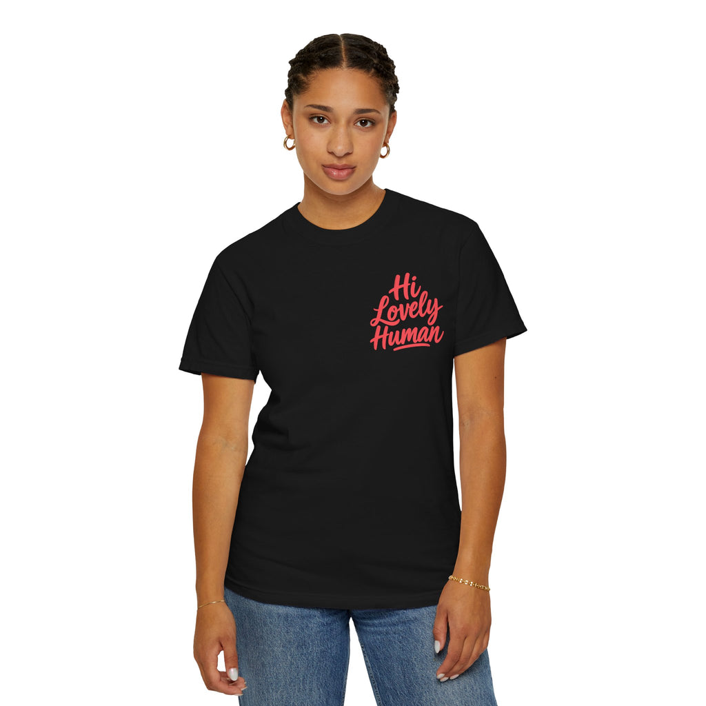 Hi Lovely Human Navy Garment-Dyed Comfort Colors® T-Shirt