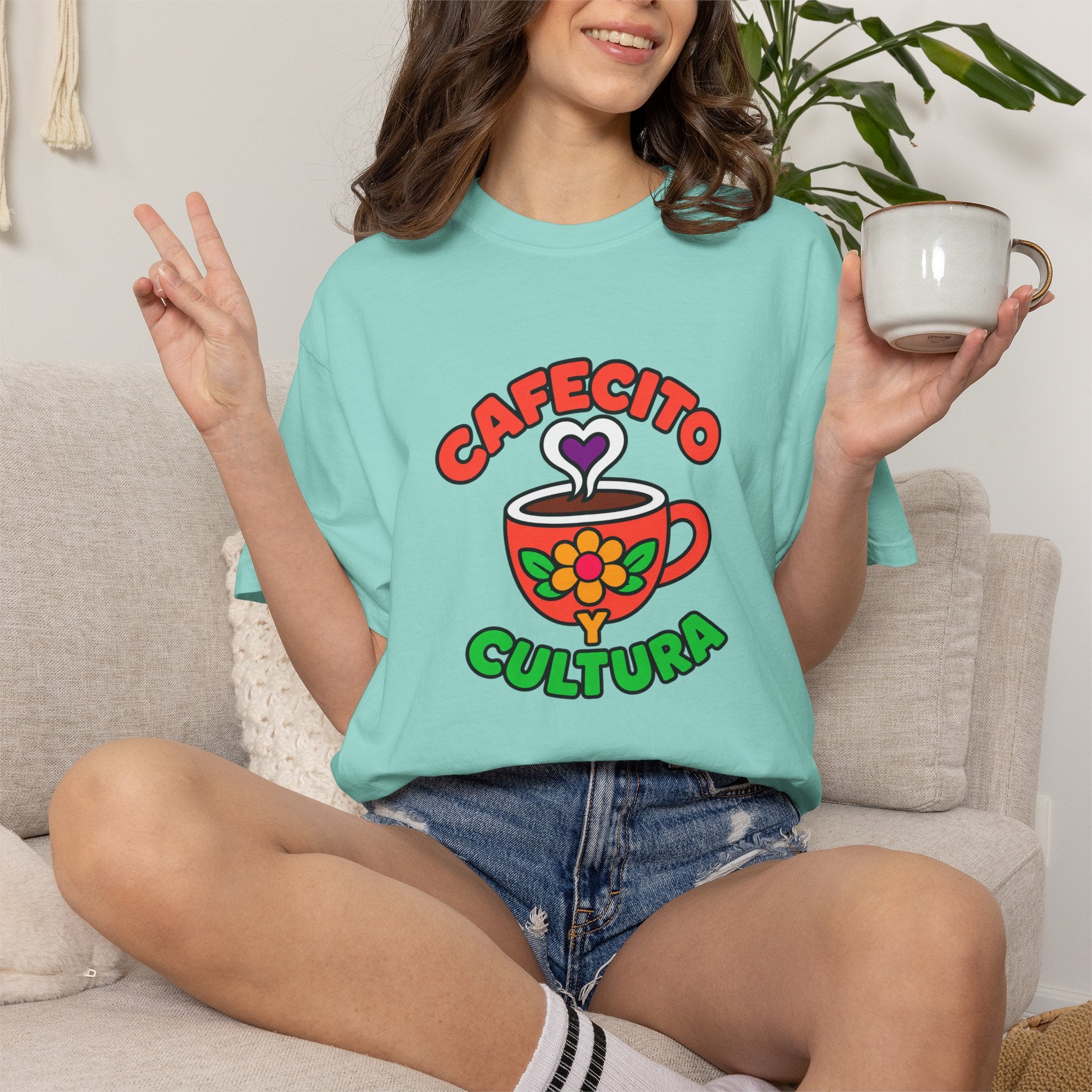 Cafecito Y Cultura Heavyweight Tee ☕🌼