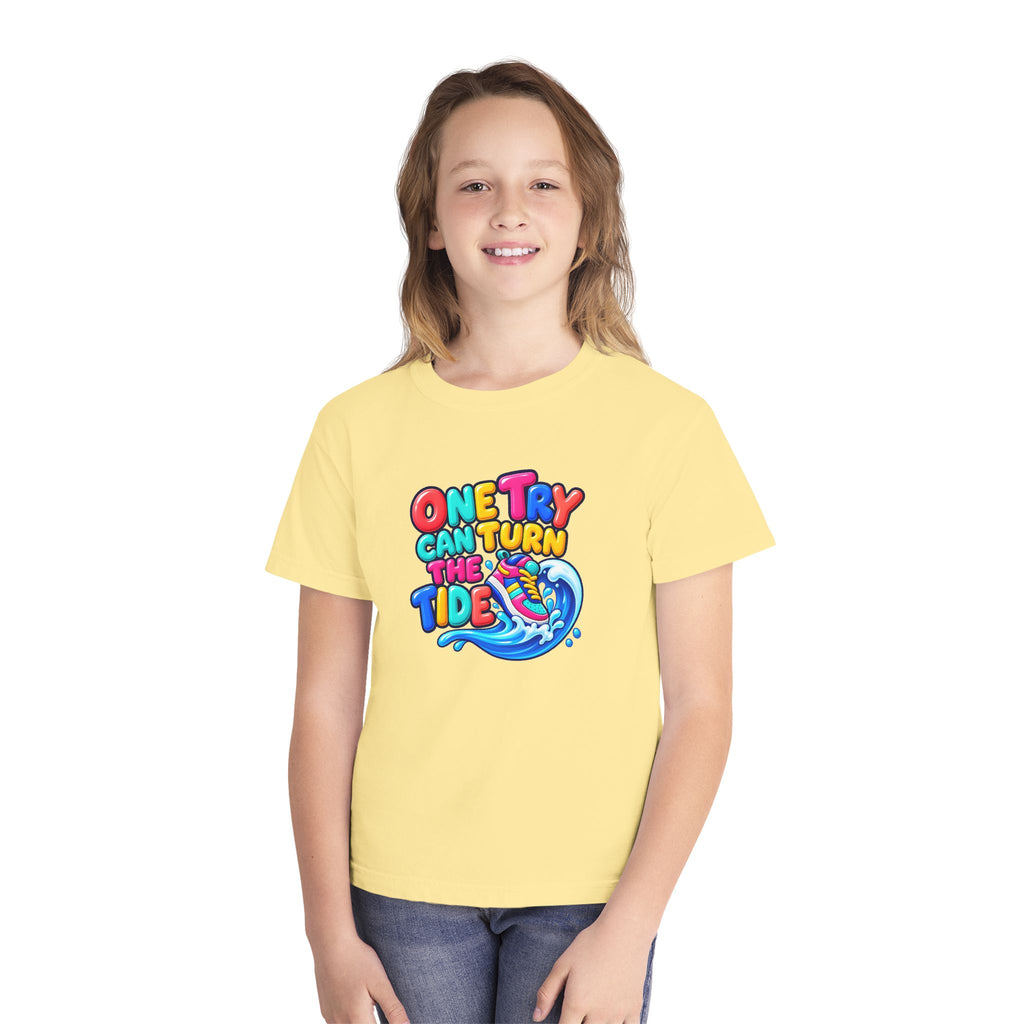 🌊 One Try Can Turn the Tide Colorful Motivational Tee