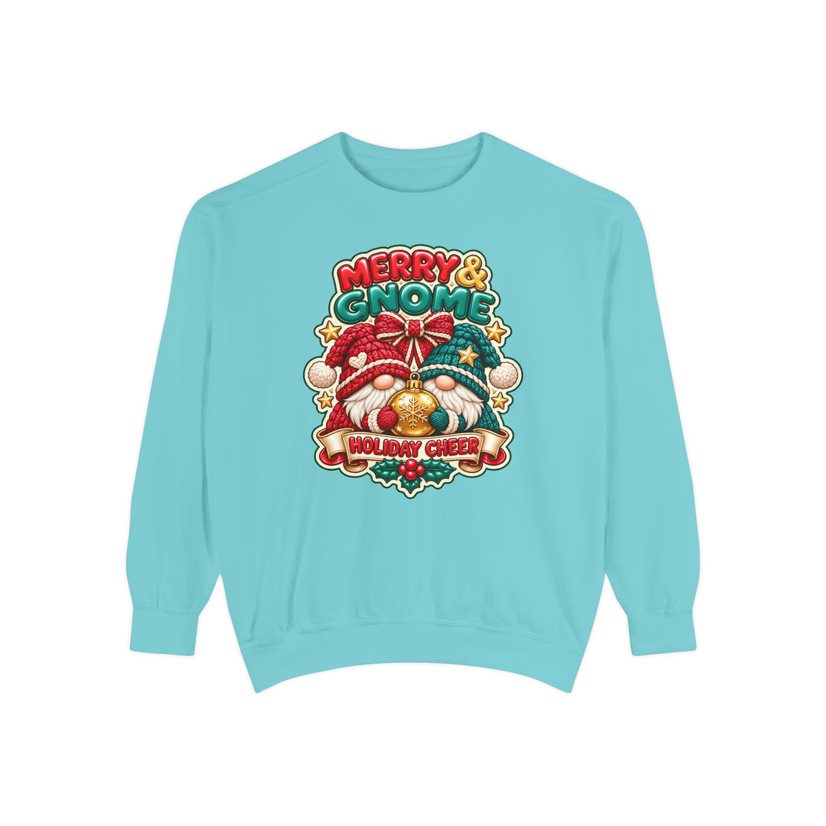 Merry and Gnome Holiday Cheer Sweatshirt — Cute Christmas Design