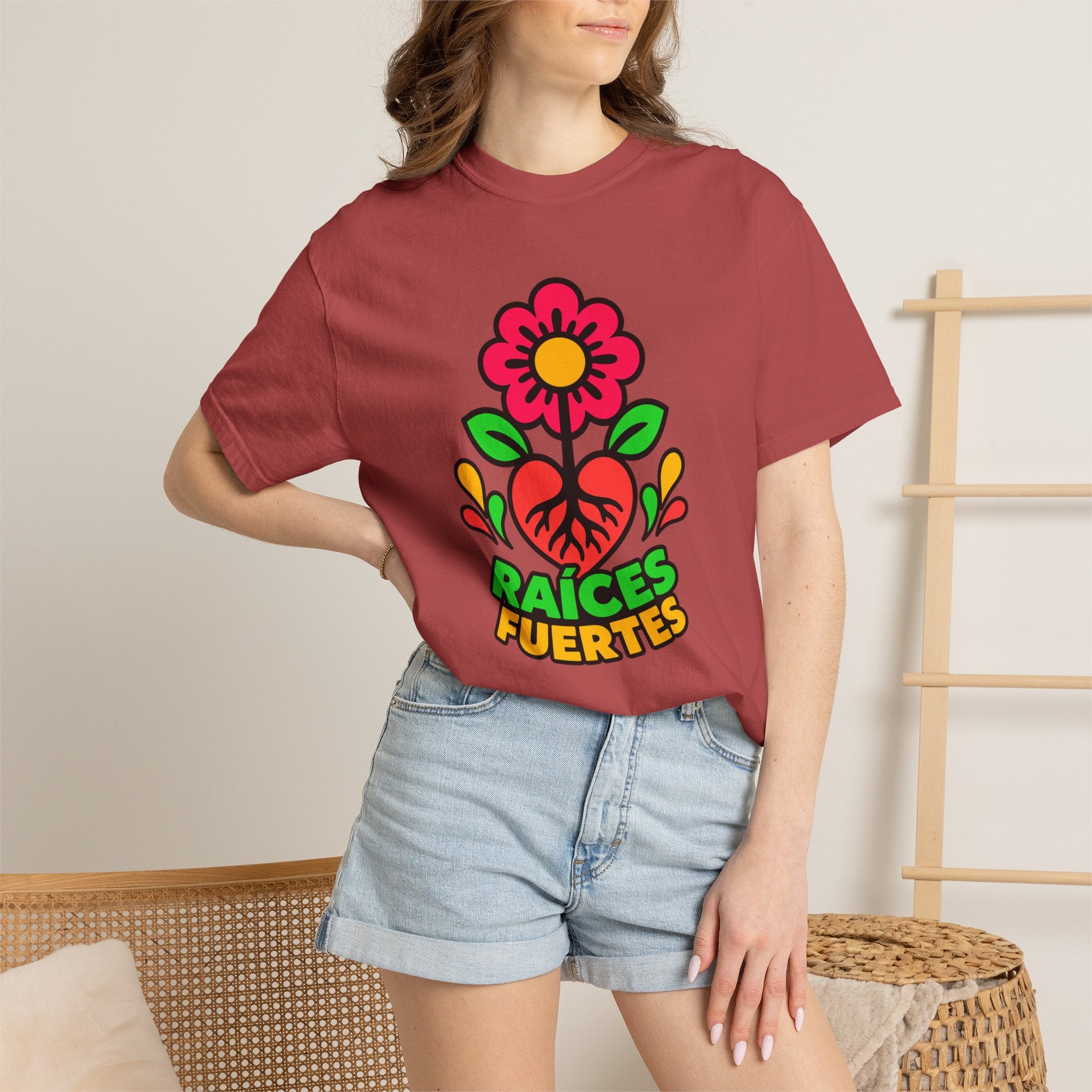 Raíces Fuertes Latino Heritage Heavyweight Tee 🌺❤️