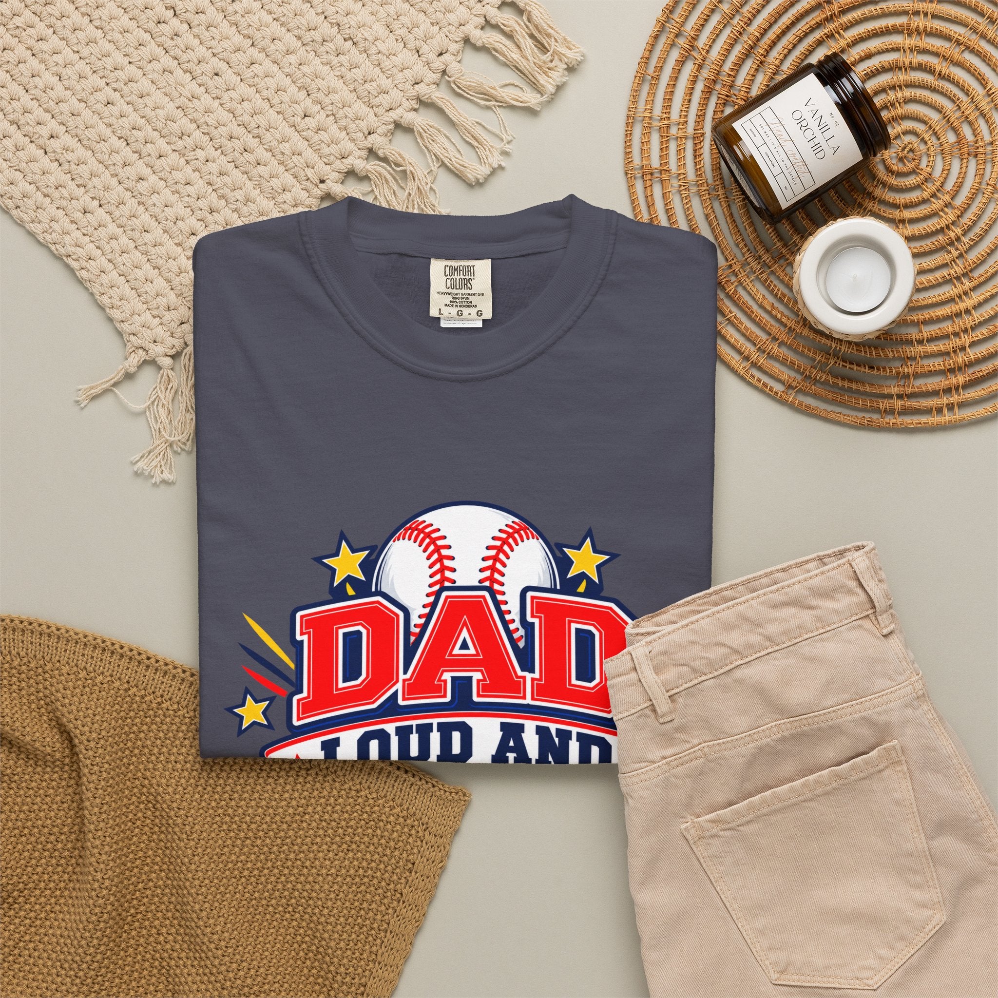 Baseball Dad Loud and Proud Comfort Colors® Tee ⚾️⭐