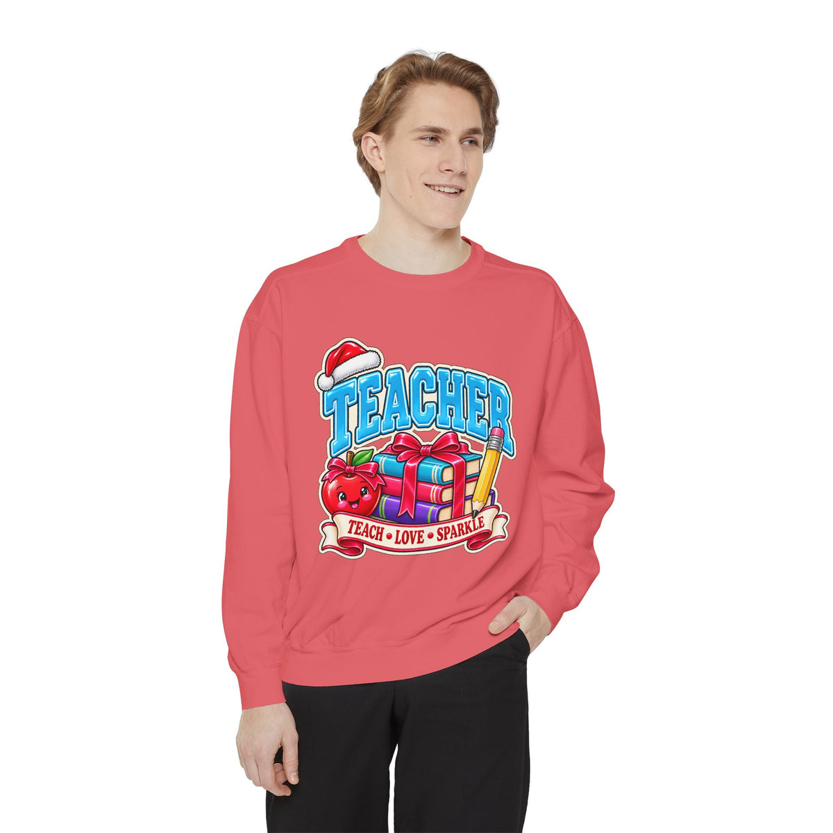 Teach • Love • Sparkle Christmas Teacher Sweatshirt