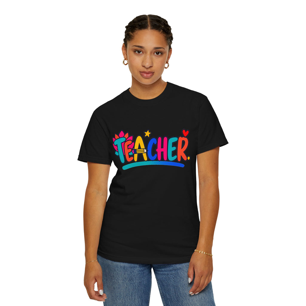 Colorful Teacher Comfort Colors® Heavyweight Tee 🍎✏️