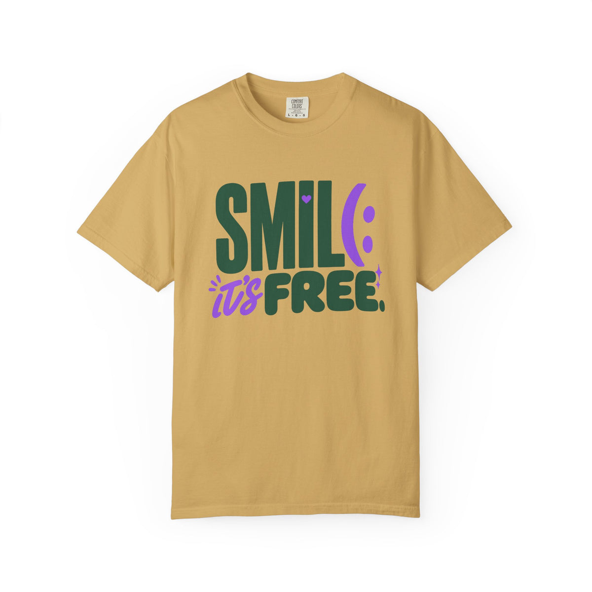 SMILE IT’S FREE! Garment-Dyed Graphic Tee