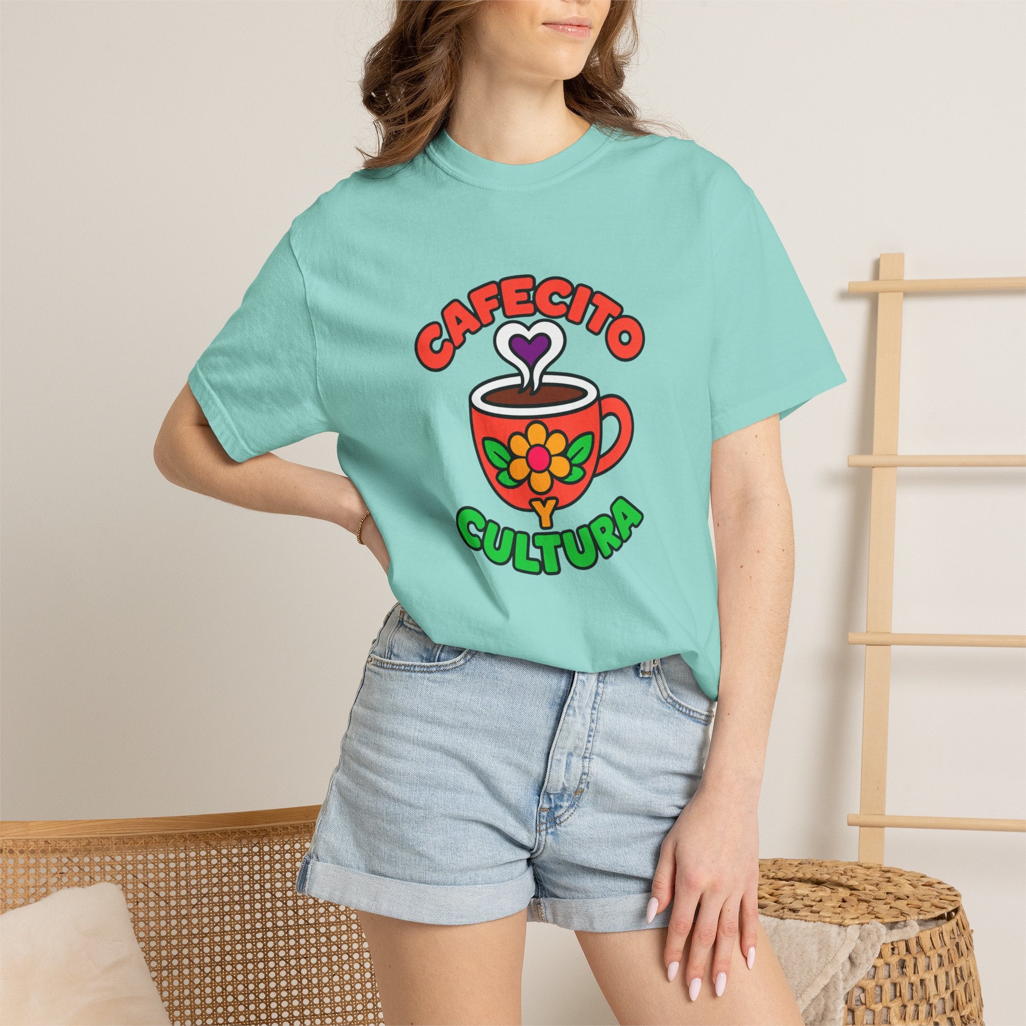 Cafecito Y Cultura Heavyweight Tee ☕🌼
