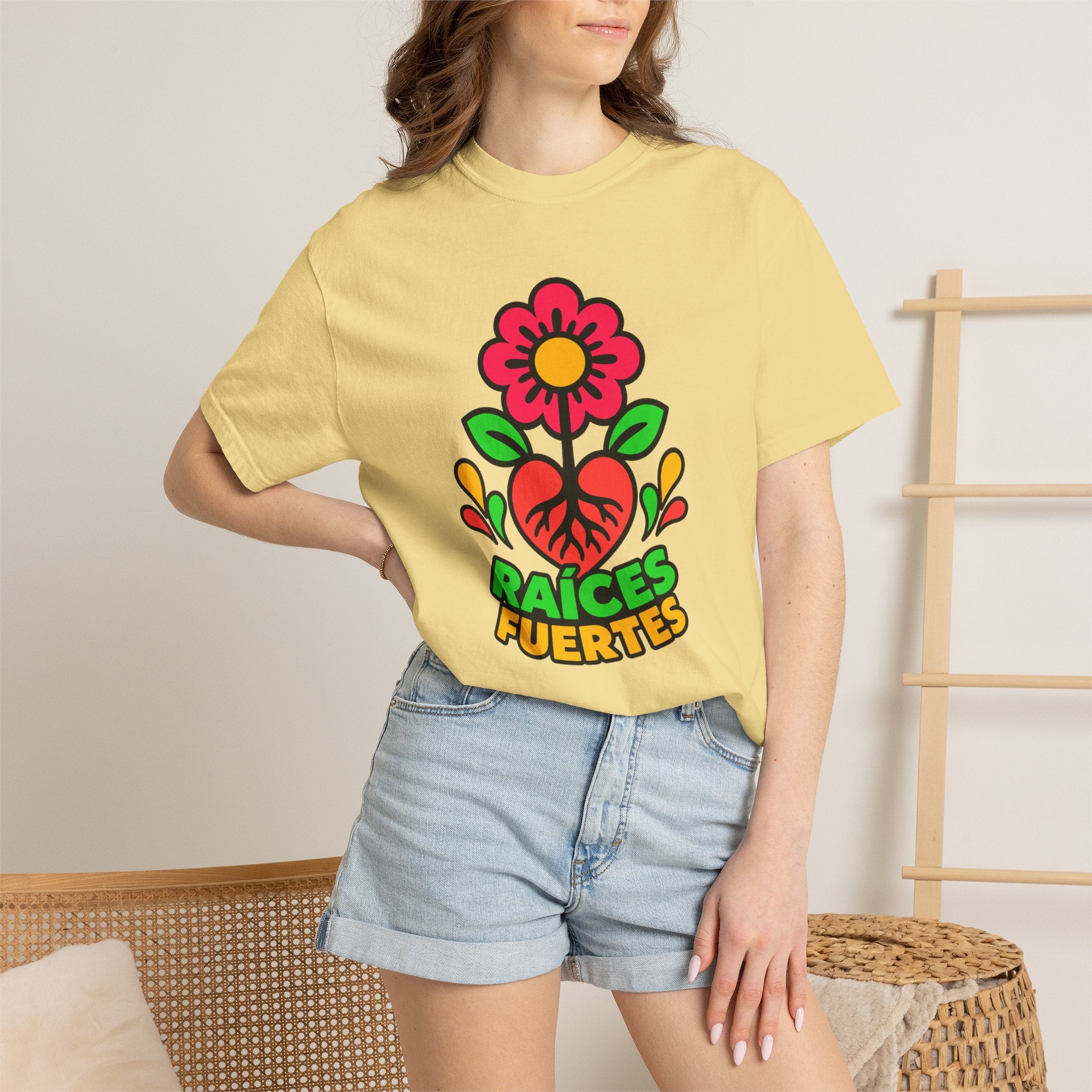 Raíces Fuertes Latino Heritage Heavyweight Tee 🌺❤️