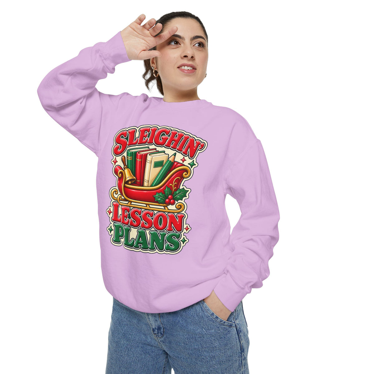 Sleighin’ Lesson Plans Christmas Teacher Sweatshirt