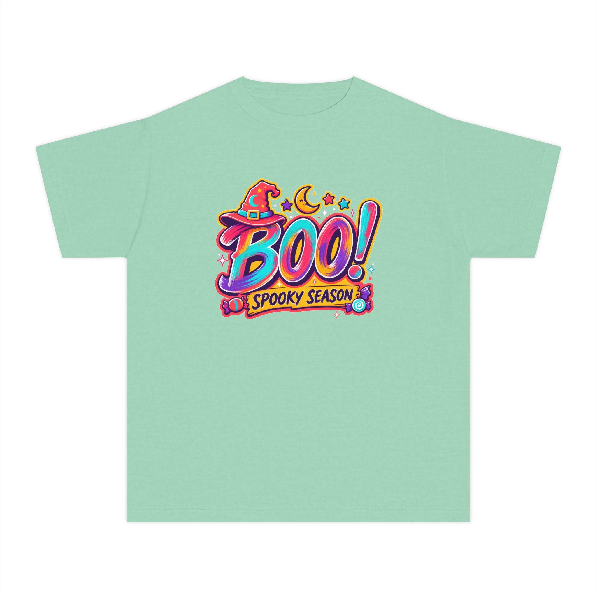 🎃 BOO! Spooky Season Youth Retro Tee ✨