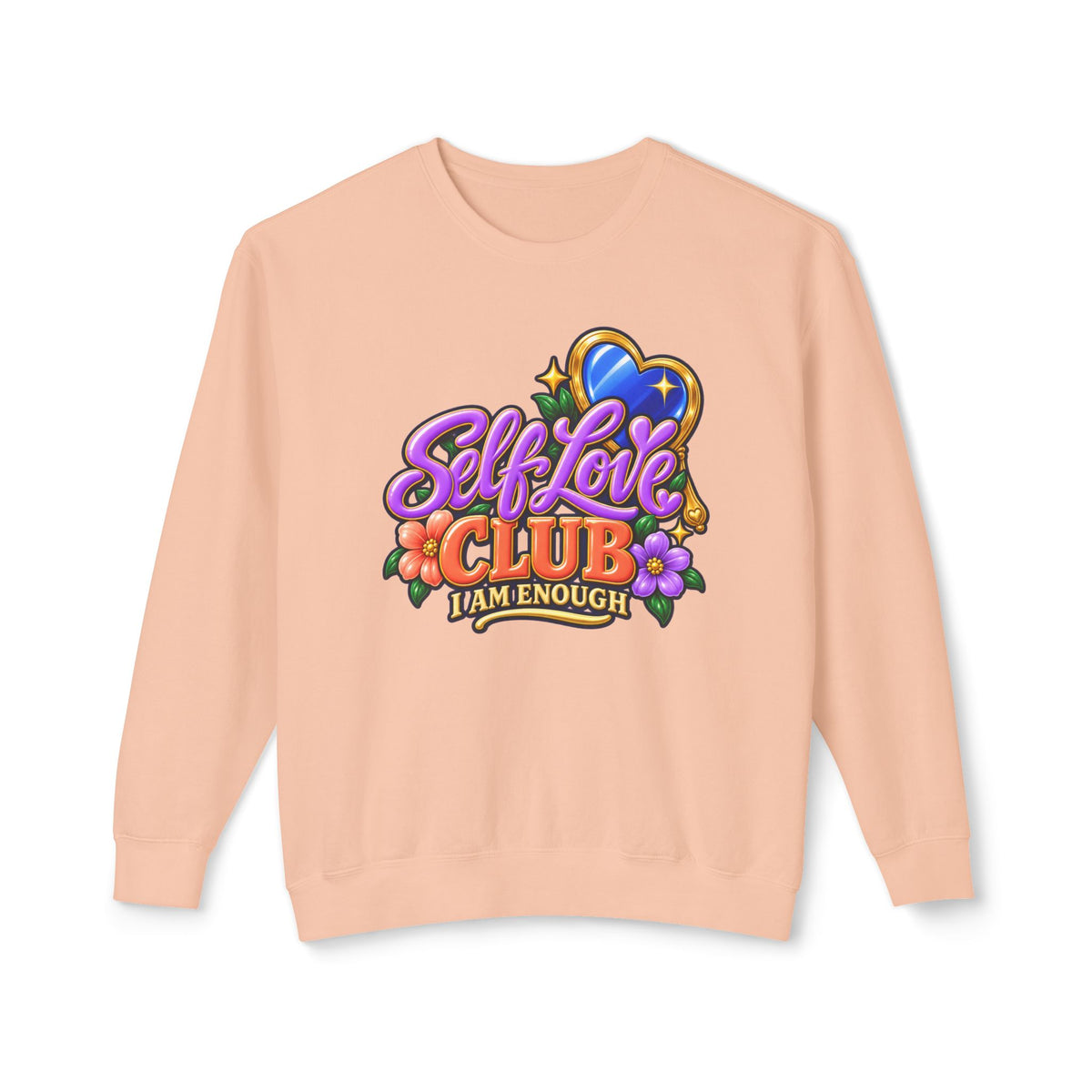 Self Love Club Sweatshirt — "I Am Enough" Graphic Crewneck 💙✨