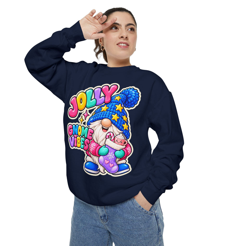 Jolly Gnome Vibes Christmas Sweatshirt