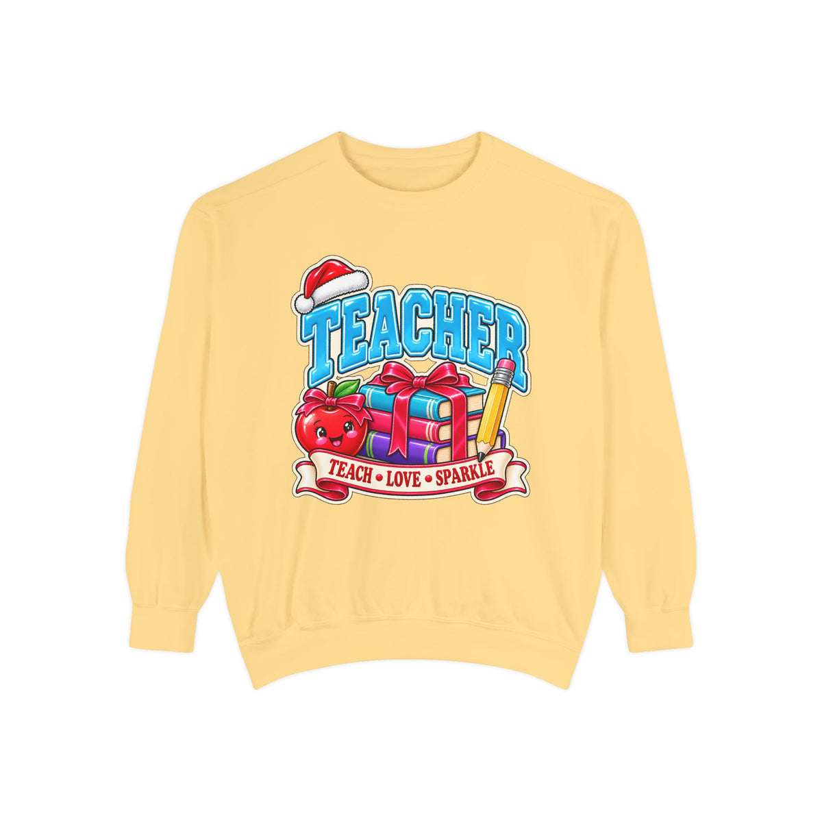 Teach • Love • Sparkle Christmas Teacher Sweatshirt