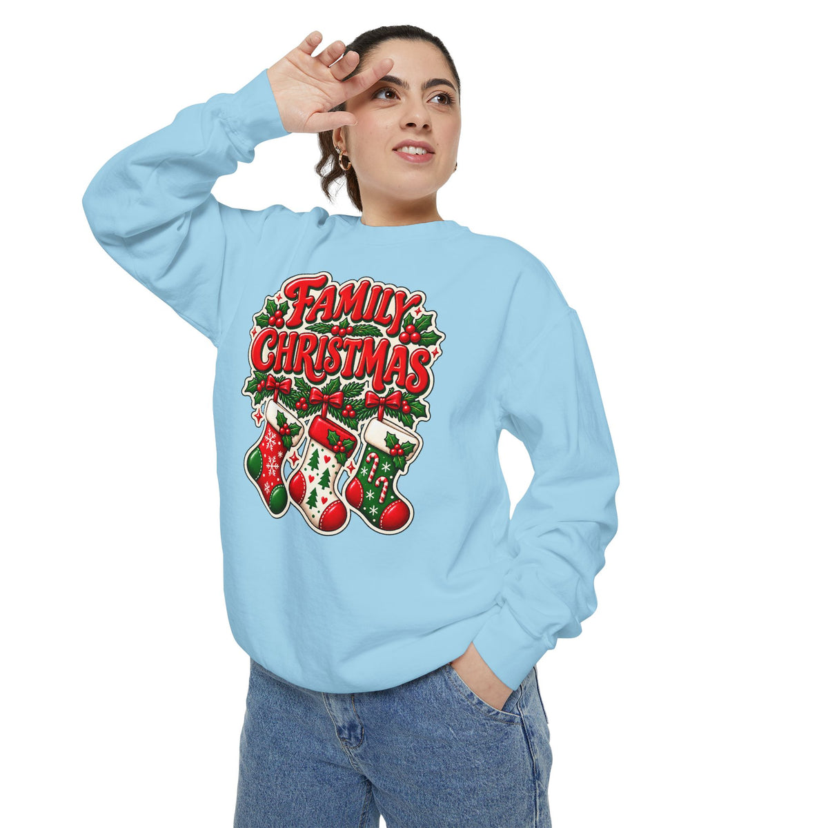 Family Christmas Stocking Holiday Sweatshirt