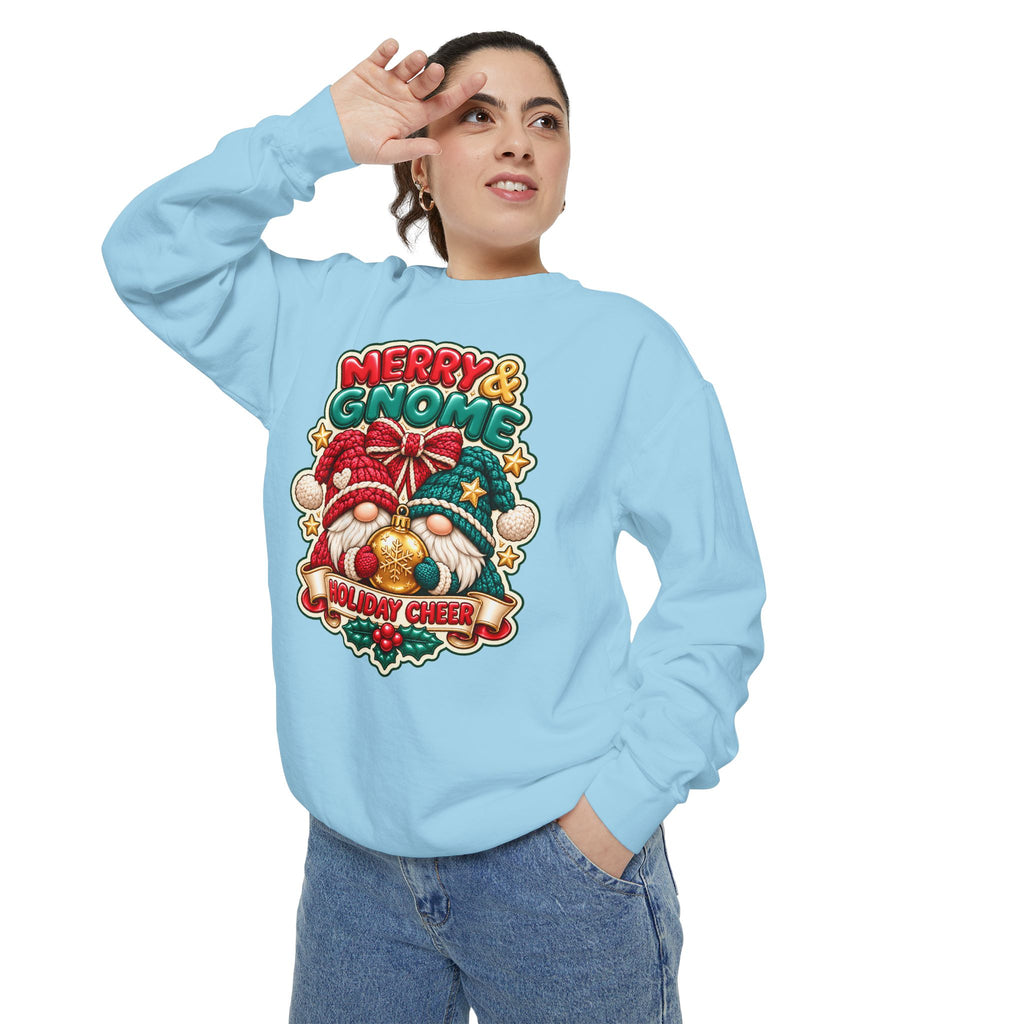 Merry and Gnome Holiday Cheer Sweatshirt — Cute Christmas Design
