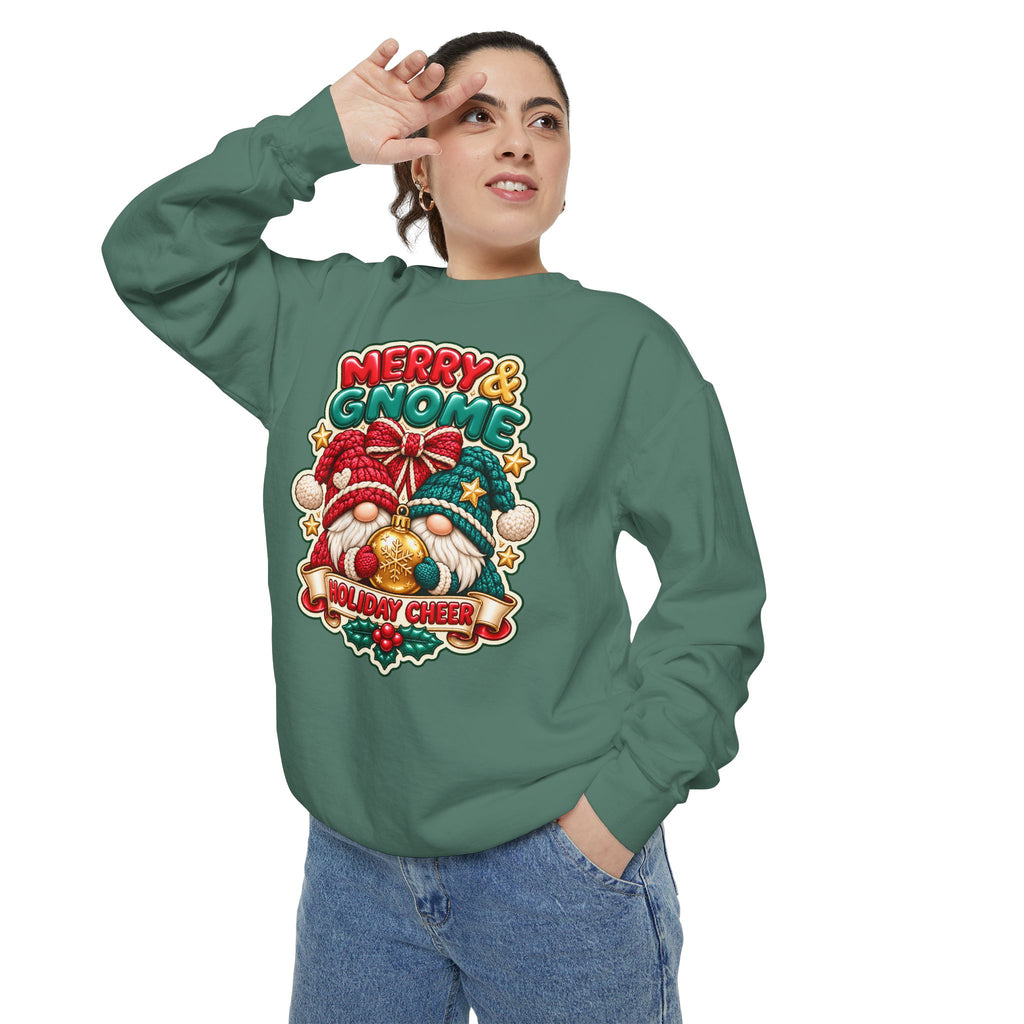 Merry and Gnome Holiday Cheer Sweatshirt — Cute Christmas Design