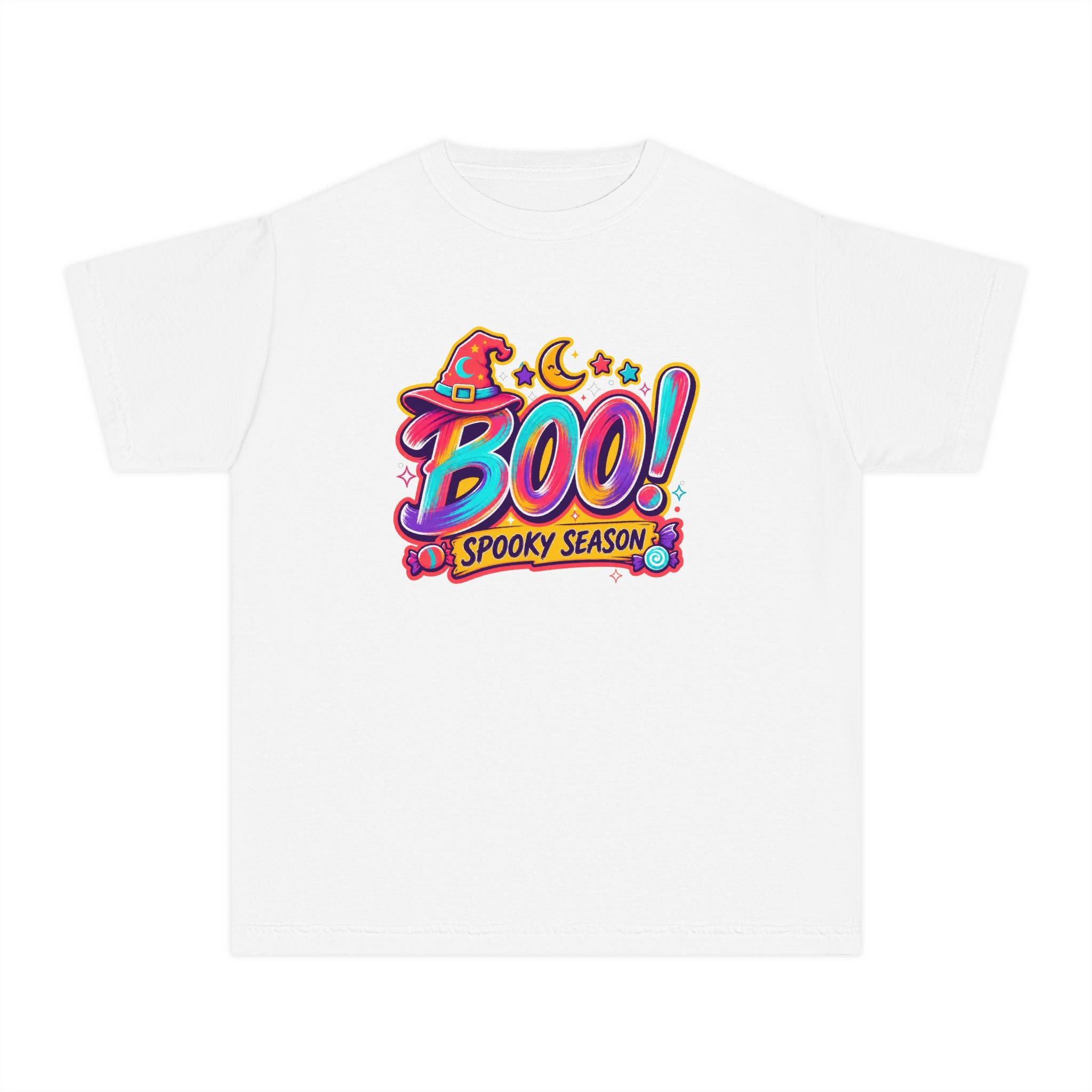 🎃 BOO! Spooky Season Youth Retro Tee ✨