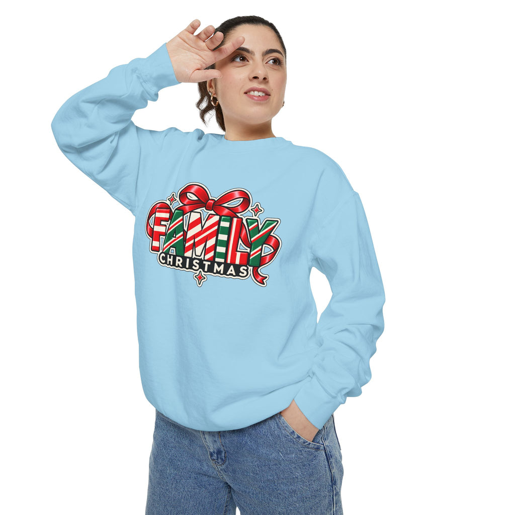 Family Christmas Candy Cane Holiday Sweatshirt