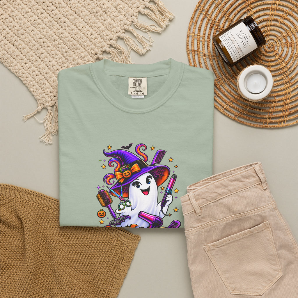 Spooky Stylist Halloween Tee – Adult Unisex Beauty Salon Party Shirt