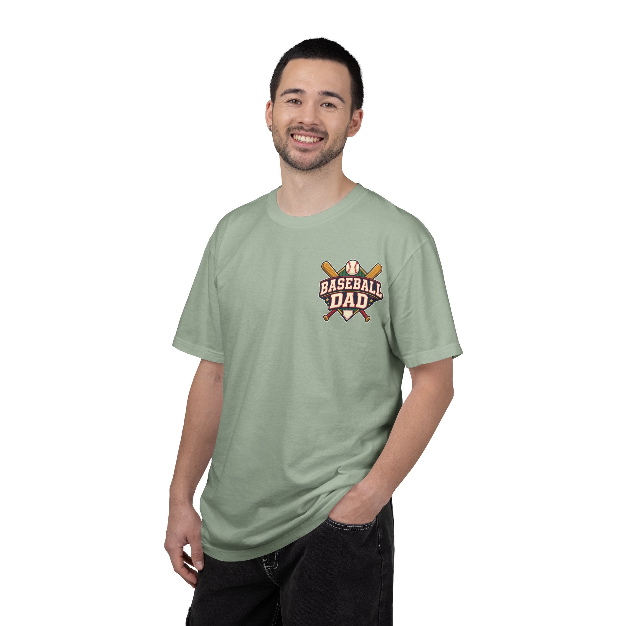Vintage Baseball Dad Comfort Colors® Front and Back Tee ⚾