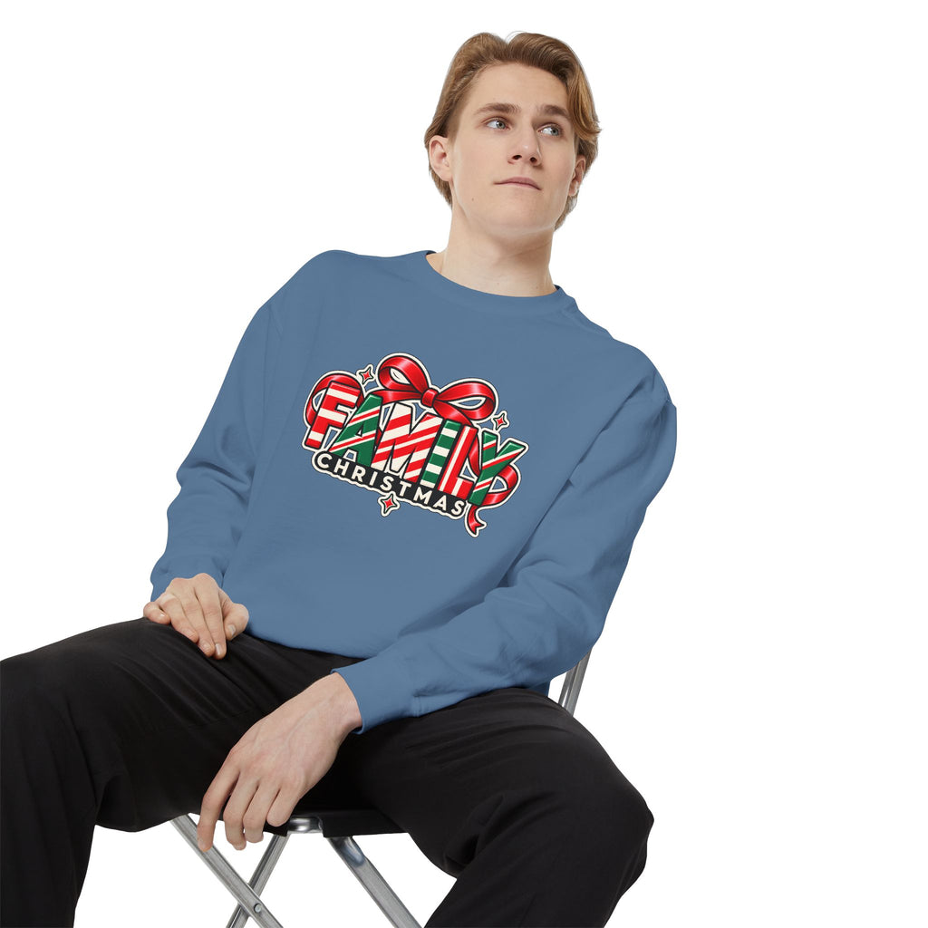 Family Christmas Candy Cane Holiday Sweatshirt