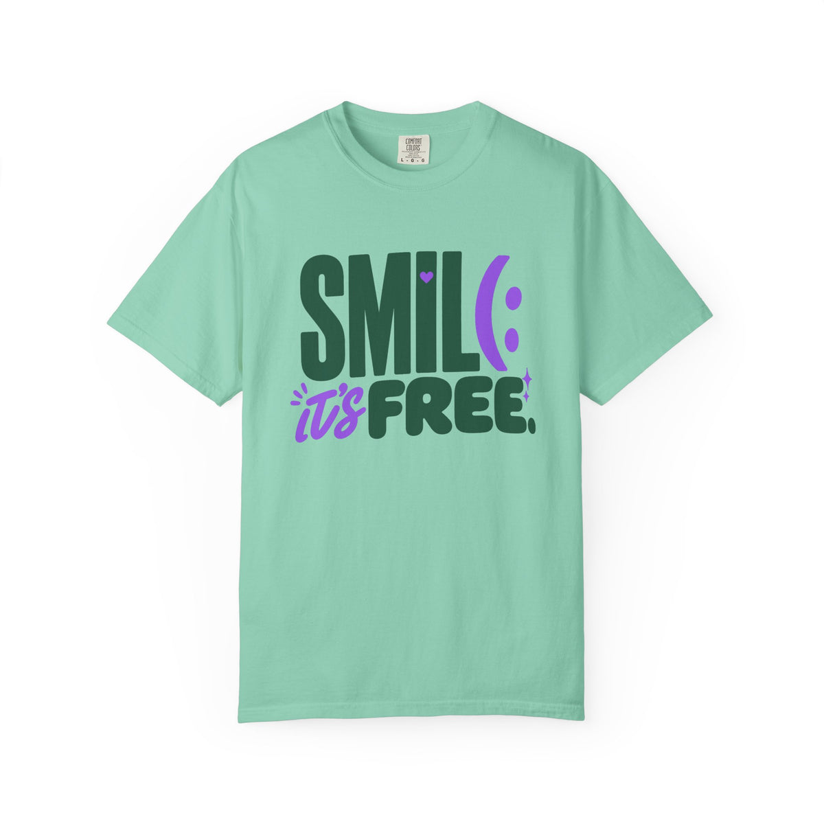 SMILE IT’S FREE! Garment-Dyed Graphic Tee