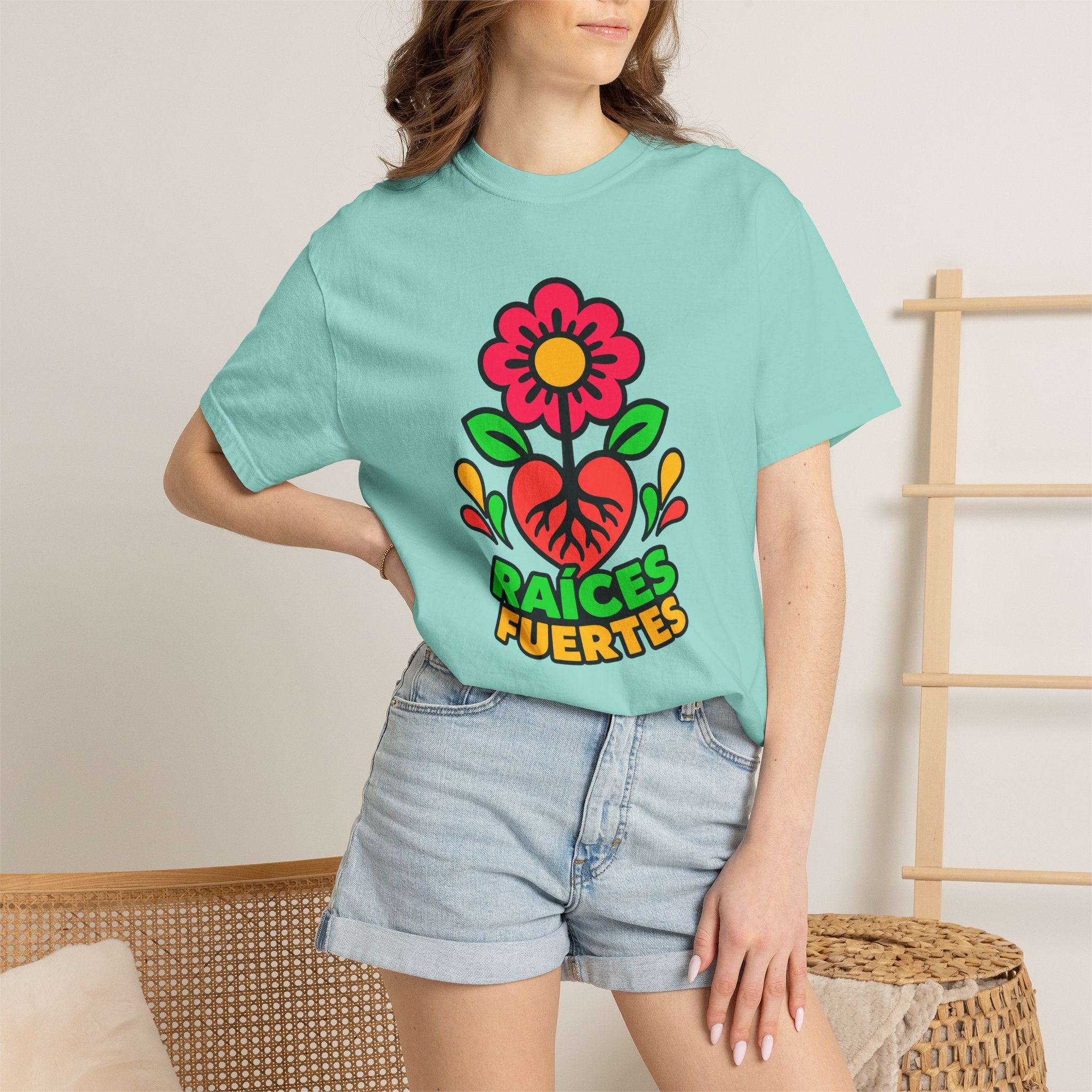 Raíces Fuertes Latino Heritage Heavyweight Tee 🌺❤️