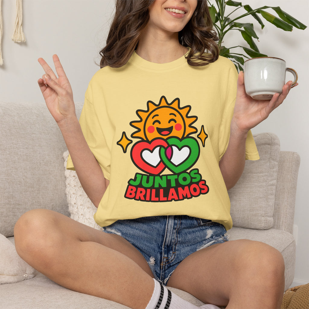 Juntos Brillamos Latino Heritage Heavyweight Tee ☀️❤️