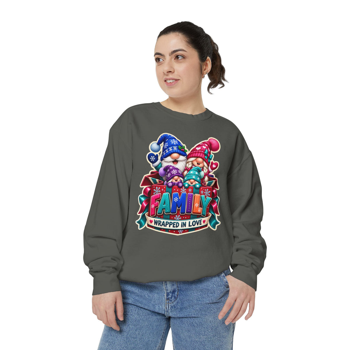Family Wrapped in Gnome Love Christmas Sweatshirt