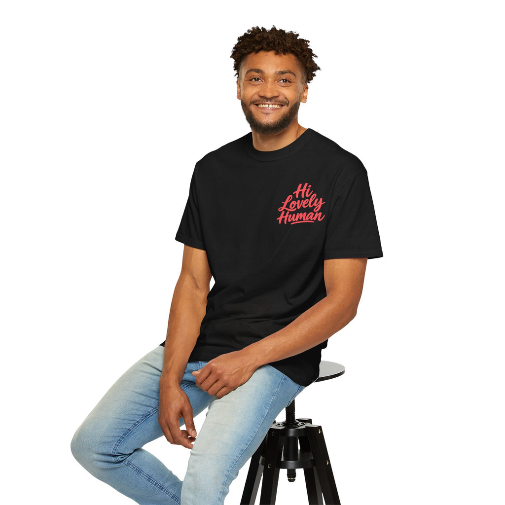 Hi Lovely Human Navy Garment-Dyed Comfort Colors® T-Shirt