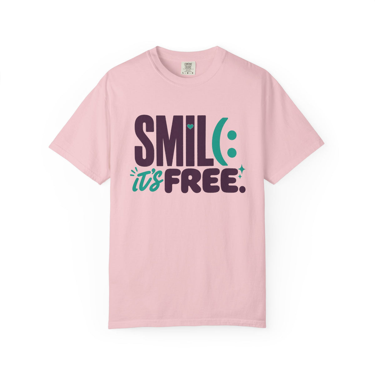 SMILE IT’S FREE! Garment-Dyed Graphic Tee